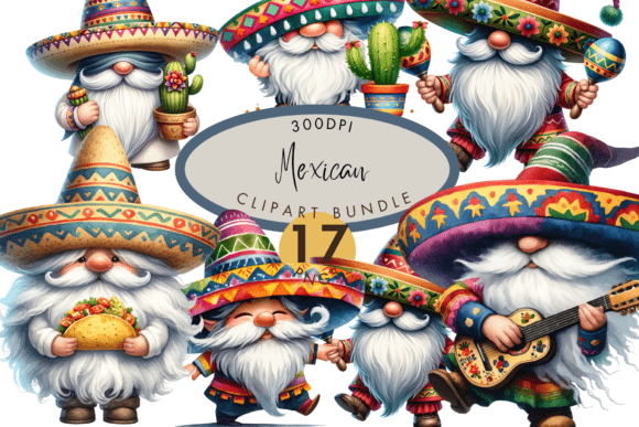 Download Mexican Fiesta Gnome Clipart Bundle PNG - Gnome clipart Collection