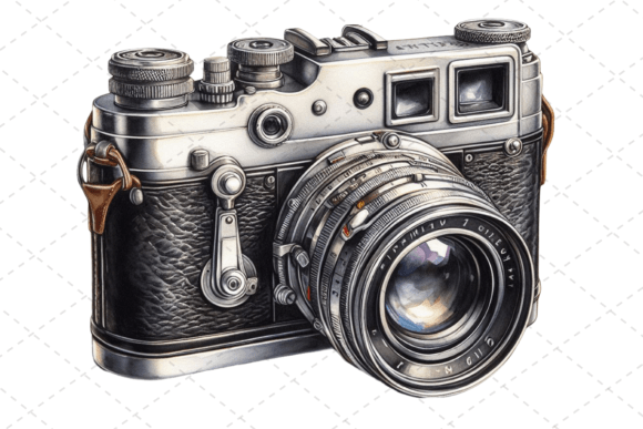 Download RetroSnap Watercolor Vintage Camera Art - Vintage camera Collection
