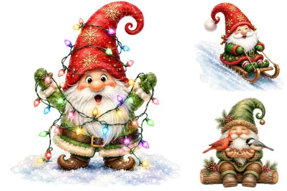 Download Christmas Gnome Clipart Bundle - Gnome clipart Collection