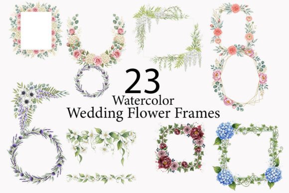 Download Wedding Flower Frames Clipart  - Wedding flower Collection